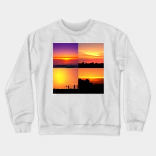 Retor Sunset Vintage Intelligence Artificial Crewneck Sweatshirt